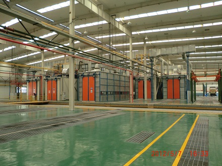 專用車涂裝生產(chǎn)線現(xiàn)場(chǎng)圖1