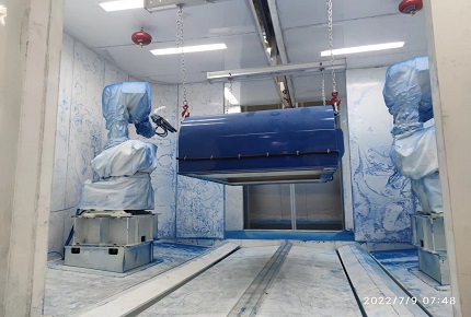 機器人靜電噴粉房