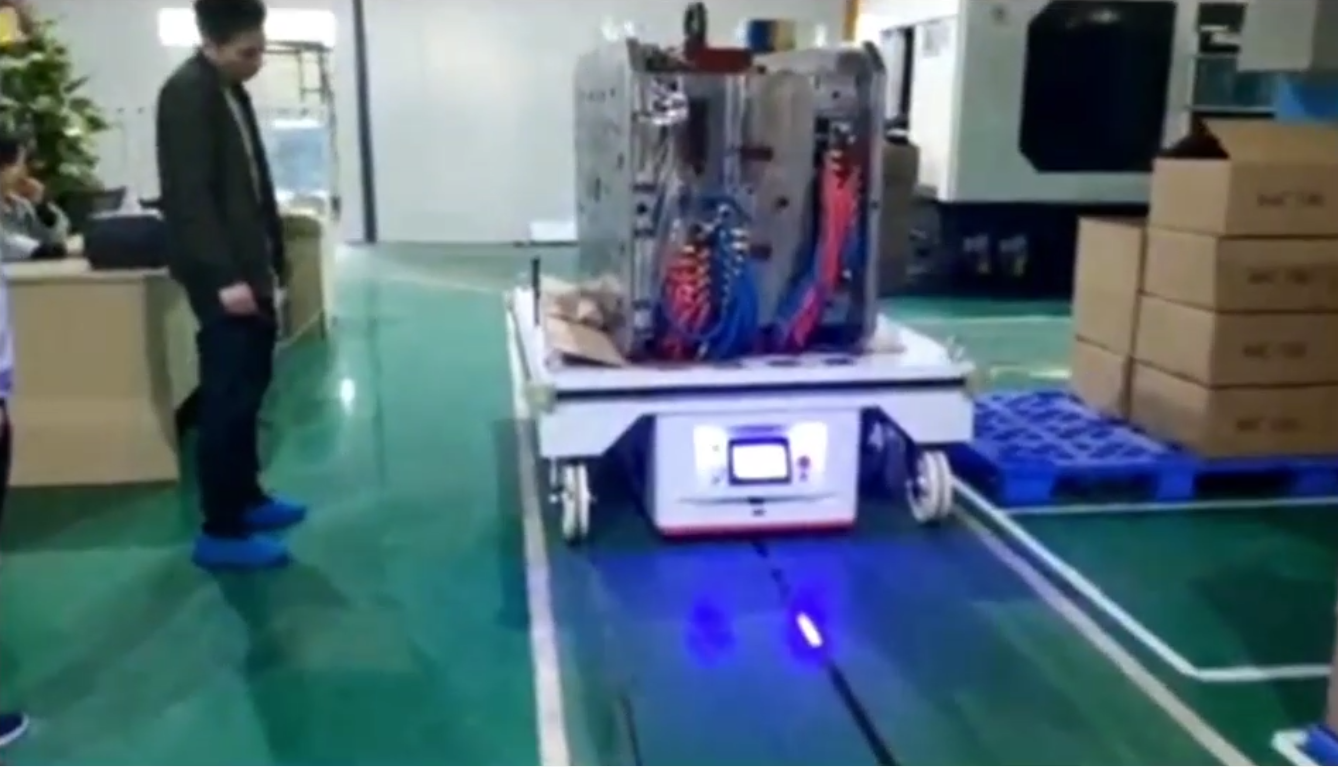 5噸重載AGV搬運小車應用案例圖